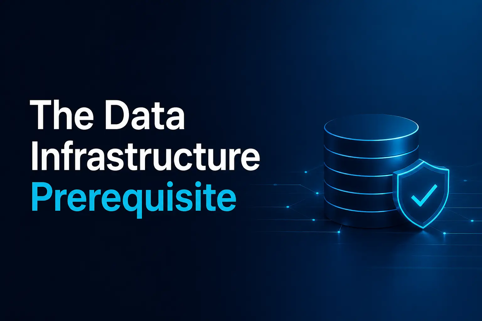 The Data Infrastructure prerequisite